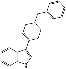 3-(1-ベンジル-1,2,3,6-テトラヒドロピリジン-4-イル)-1H-インドール 化学構造式