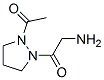 Pyrazolidine, 1-acetyl-2-(aminoacetyl)- (9CI) Structure