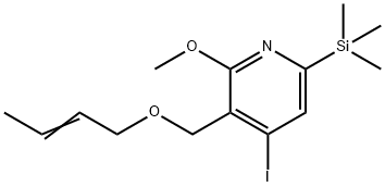 3-[((E)-But-2-enyl)oxyMethyl]-4-iodo-2-Methoxy-6-triMethylsilanyl-pyridine Structure
