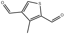 2,4-Thiophenedicarboxaldehyde, 3-methyl- (9CI) 结构式