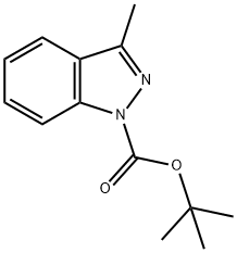 1H-INDAZOLE-1-CARBOXYLIC ACID,3-METHYL-,1,1-DIMETHYLETHYL ESTER Struktur