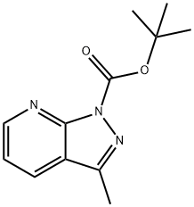 TERT-BUTYL 3-METHYL-1H-PYRAZOLO[3,4-B]PYRIDINE-1-CARBOXYLATE Struktur
