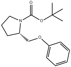 (S)-tert-butyl 2-(phenoxymethyl)pyrrolidine-1-carboxylate Structure