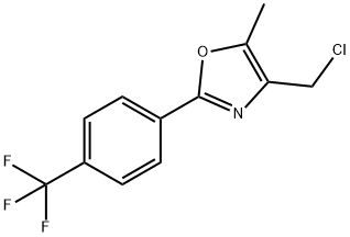 4-(CHLOROMETHYL)-5-METHYL-2-(4-(TRIFLUOROMETHYL)PHENYL)OXAZOLE 化学構造式