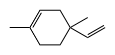 1,4-二甲基-4-乙烯基环己烯,1743-61-9,结构式