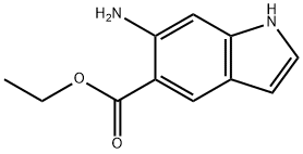 1H-Indole-5-carboxylicacid,6-amino-,ethylester(9CI) Structure