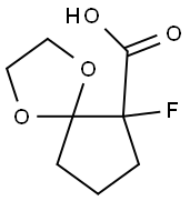 1,4-Dioxaspiro[4.4]nonane-6-carboxylicacid,6-fluoro-,(+)-(9CI)|