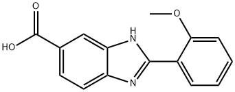 2-(2-メトキシフェニル)-1H-ベンズイミダゾール-5-カルボン酸 化学構造式