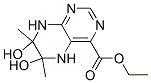 5,6,7,8-Tetrahydro-6,7-dihydroxy-6,7-dimethyl-4-pteridinecarboxylic acid ethyl ester 结构式