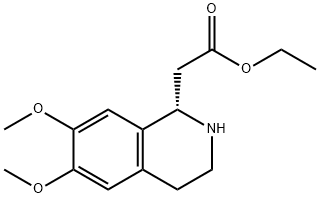 1-Isoquinolineacetic acid, 1,2,3,4-tetrahydro-6,7-dimethoxy-, ethyl ester, (1S)-