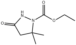 1-Pyrazolidinecarboxylic  acid,  5,5-dimethyl-3-oxo-,  ethyl  ester,174470-67-8,结构式