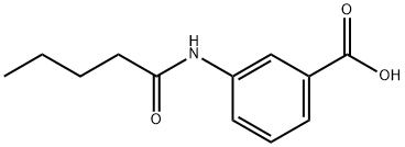 3-(戊酰基氨基)苯甲酸 结构式