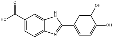 2-(3,4-Dihydroxy-phenyl)-1H-benzimidazole-5-carboxylic acid Structure