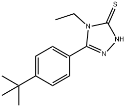 5-(4-叔丁基苯基)-4-乙基-4H-1,2,4-三唑-3-硫醇,174573-98-9,结构式