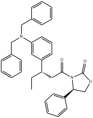 [R-(R*,S*)]-3-[3-[3-[Bis(phenylmethyl)amino]phenyl]-1-oxopentyl]-4-phenyl-2-oxazolidinone|174590-40-0