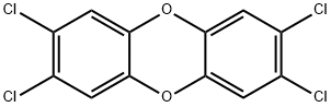 2,3,7,8-テトラクロロジベンゾ[b,e][1,4]ジオキシン 化学構造式