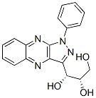 (1R,2S)-1-[1-フェニル-1H-ピラゾロ[3,4-b]キノキサリン-3-イル]-1,2,3-プロパントリオール 化学構造式