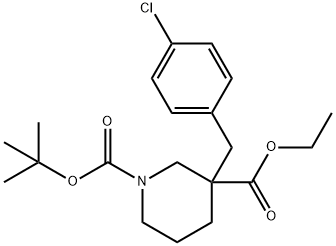 1-BOC-3-[(4-CHLOROPHENYL)METHYL]-3-PIPERIDINECARBOXYLIC ACID ETHYL ESTER