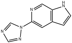 1H-Pyrrolo[2,3-c]pyridine, 5-(1H-1,2,4-triazol-1-yl)- 结构式