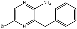 3-ベンジル-5-ブロモ-2-ピラジンアミン 化学構造式