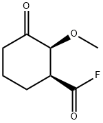 Cyclohexanecarbonyl fluoride, 2-methoxy-3-oxo-, (1S-cis)- (9CI) 结构式