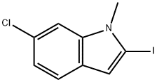 1H-Indole, 6-chloro-2-iodo-1-Methyl- Struktur