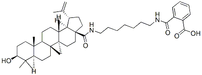 Benzoic acid, 2-[[[7-[[(3.beta.)-3-hydroxy-28-oxolup-20(29)-en-28-yl]a mino]heptyl]amino]carbonyl] 结构式