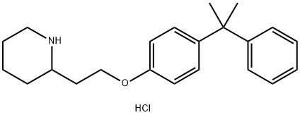 2-{2-[4-(1-Methyl-1-phenylethyl)phenoxy]-ethyl}piperidine hydrochloride 结构式
