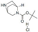 (1S)-2,5-Diazabicyclo[2.2.2]octane-2-carboxylic acid 1,1-dimethylethyl ester . HCl 结构式
