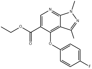 ETHYL 1,3-DIMETHYL-4-(4-FLUOROPHENOXY)-1H-PYRAZOLO[3,4-B]PYRIDINE-5-CARBOXYLATE