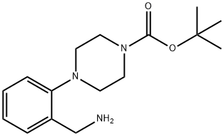 Трет-бутил 4-[2-(аминометил)фенил]пиперазин-1-карбоксила структура