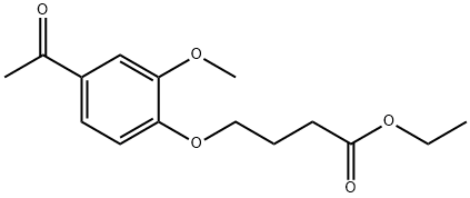 4-(4-Acetyl-2-Methoxyphenoxy)-butanoic Acid Ethyl Ester, 174884-21-0, 结构式