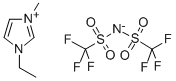 1-乙基-3-甲基咪唑啉双(三氟甲基磺酰基)亚胺, 174899-82-2, 结构式