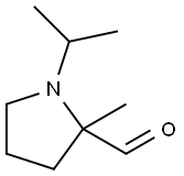 2-Pyrrolidinecarboxaldehyde, 2-methyl-1-(1-methylethyl)- (9CI) 化学構造式