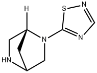 2,5-Diazabicyclo[2.2.1]heptane,2-(1,2,4-thiadiazol-5-yl)-,(1R)-(9CI) 结构式