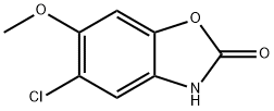 5-クロロ-6-メトキシベンゾオキサゾール-2(3H)-オン 化学構造式