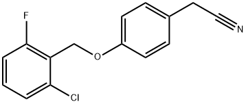 4-(2-氯-6-氟苄氧基)苯乙腈, 175135-35-0, 结构式
