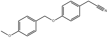 2-[4-(4-メトキシベンジルオキシ)フェニル]アセトニトリル 化学構造式