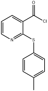 2-[(4-METHYLPHENYL)THIO]PYRIDINE-3-CARBONYL CHLORIDE 化学構造式