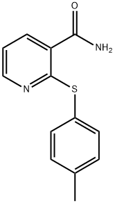 2-[(4-メチルフェニル)チオ]ニコチンアミド 化学構造式