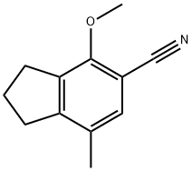 4-甲氧基-7-甲基茚满-5-甲腈 结构式