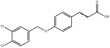 4-(3,4-二氯苄氧基)肉桂酸 结构式