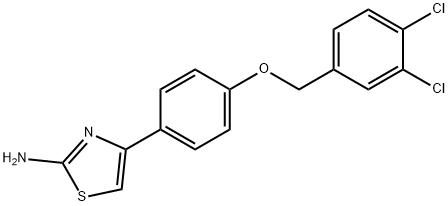 4-{4-[(3,4-dichlorobenzyl)oxy]phenyl}-1,3-thiazol-2-amine 结构式