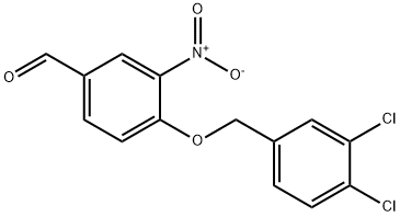 4-(3,4-二氯苄氧基)-3-硝基苯甲醛 结构式