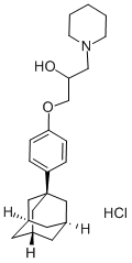 1-[4-(1-金刚烷)苯氧基]-3-哌啶丙烷-2-醇盐酸盐, 175136-32-0, 结构式