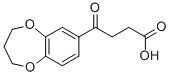 4-(3,4-ジヒドロ-2H-1,5-ベンゾジオキセピン-7-イル)-4-オキソブタン酸 化学構造式