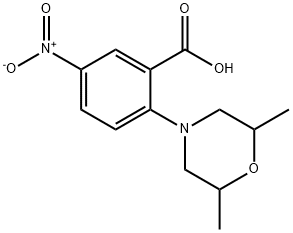 2-(2,6-二甲基吗啉)-5-硝基苯甲酸 结构式