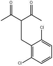 3-(2,6-二氯苄基)-2,4-戊二酮 结构式