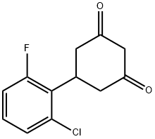 5-(2-氯-6-氟苯基)环己烷-1,3-二酮 结构式