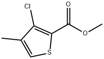 3-クロロ-4-メチルチオフェン-2-カルボン酸メチル 化学構造式